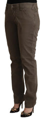 CYCLE Brown Cotton Low Waist Skinny Casual Jeans - W33 - Jeans