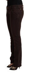 CYCLE Brown Cotton Stretch Low Waist Slim Fit Denim Jeans - W29