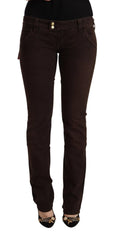 CYCLE Brown Cotton Stretch Low Waist Slim Fit Denim Jeans - W29