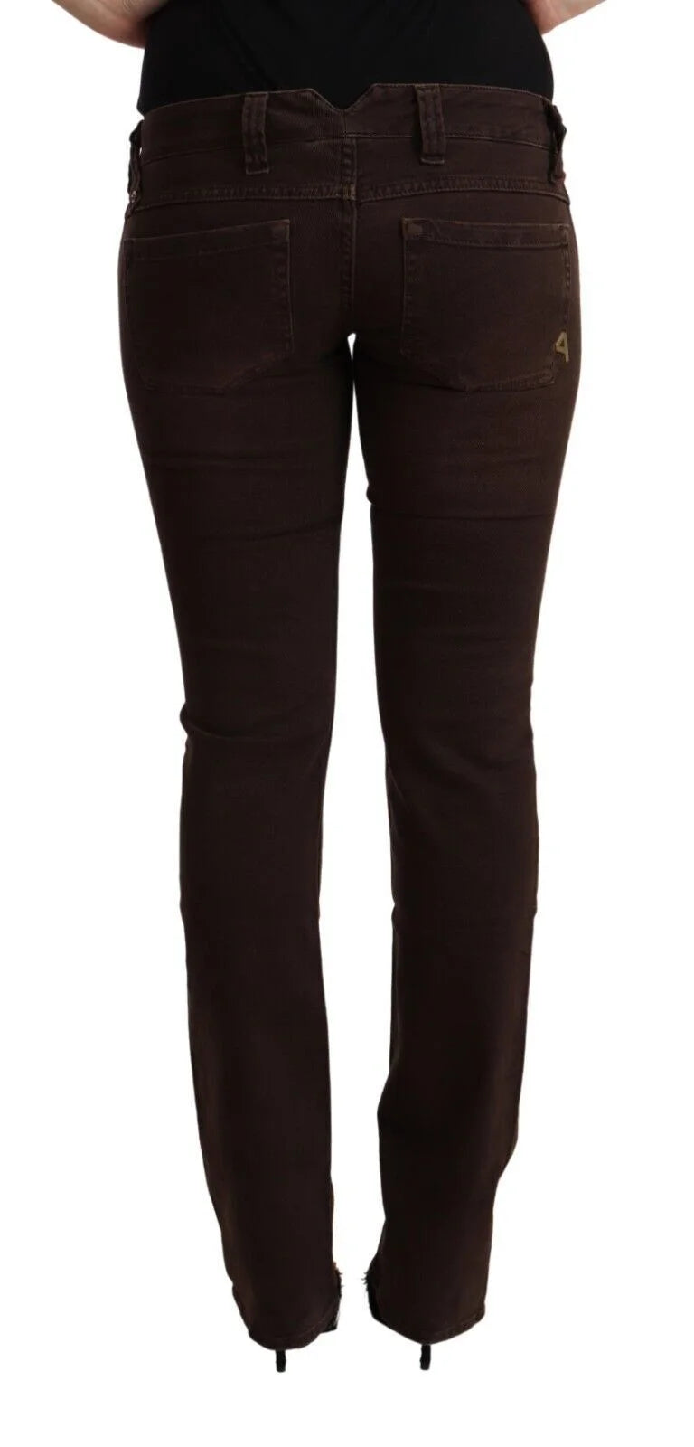 CYCLE Brown Cotton Stretch Low Waist Slim Fit Denim Jeans - W29