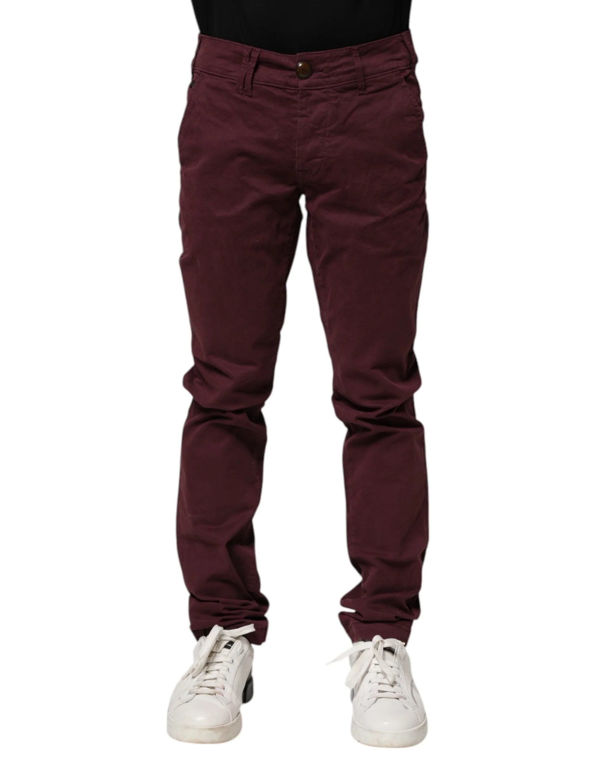 CYCLE Maroon Cotton Stretch Skinny Fit Men Denim Jeans - W30
