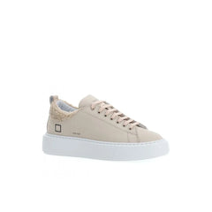 D.A.T.E Beige Leather Sneaker - Sneakers