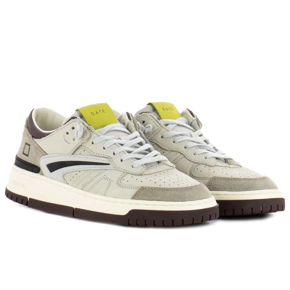D.A.T.E Beige Leather Sneaker - Sneakers