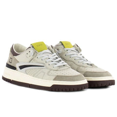 D.A.T.E Beige Leather Sneaker - Sneakers