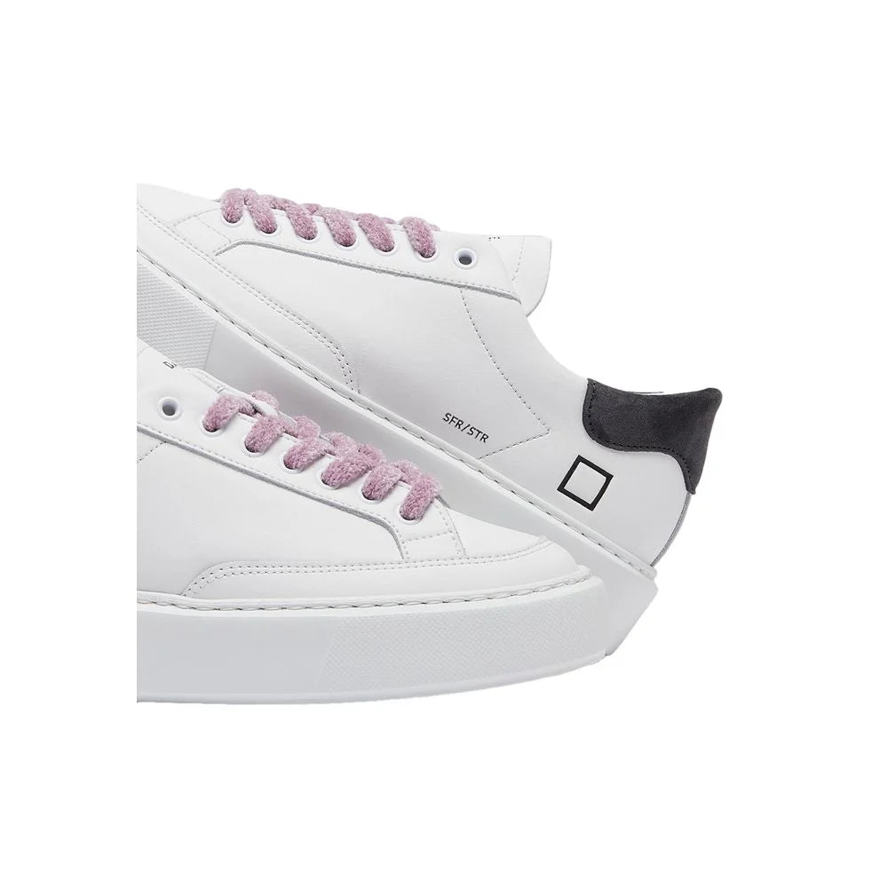 D.A.T.E Beige Leather Sneaker - Sneakers