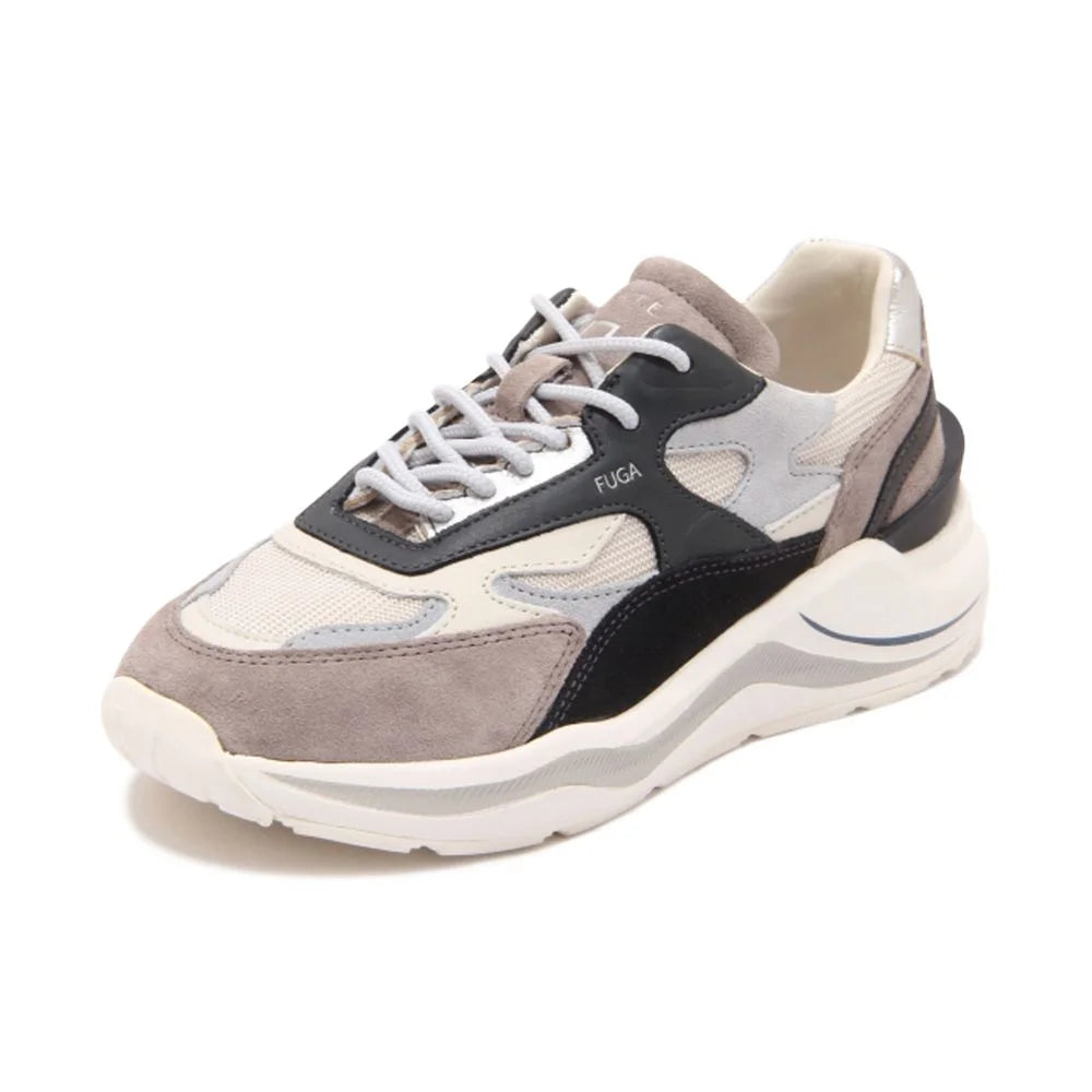 D.A.T.E Beige Leather Sneaker - Sneakers
