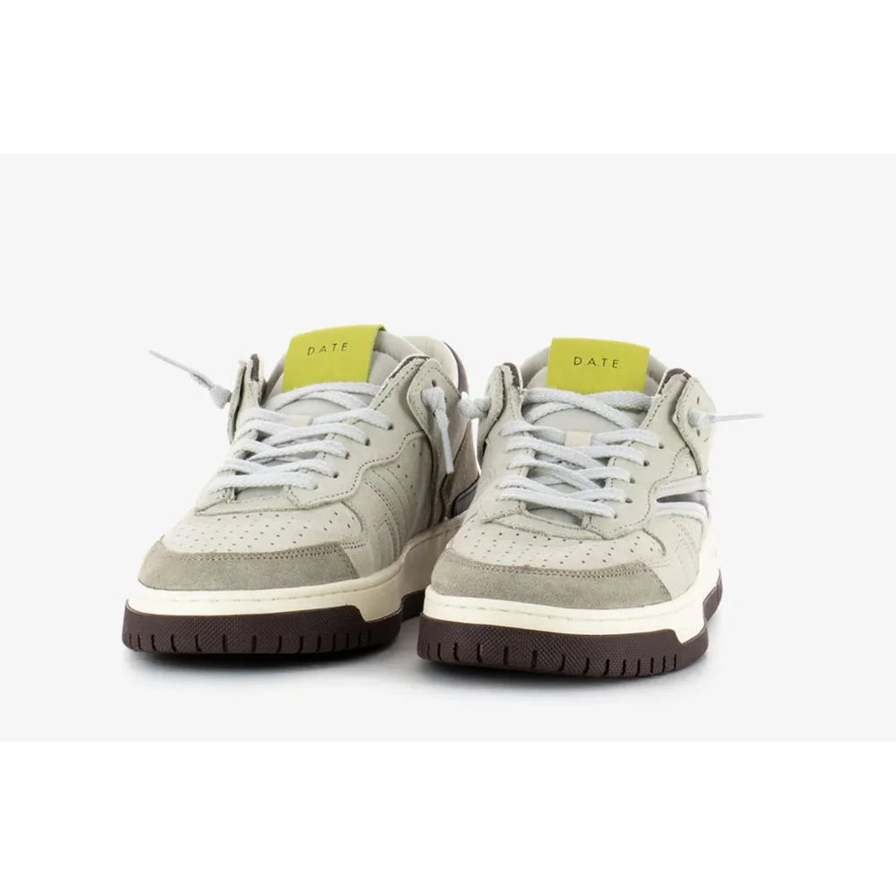 D.A.T.E Beige Leather Sneaker - Sneakers