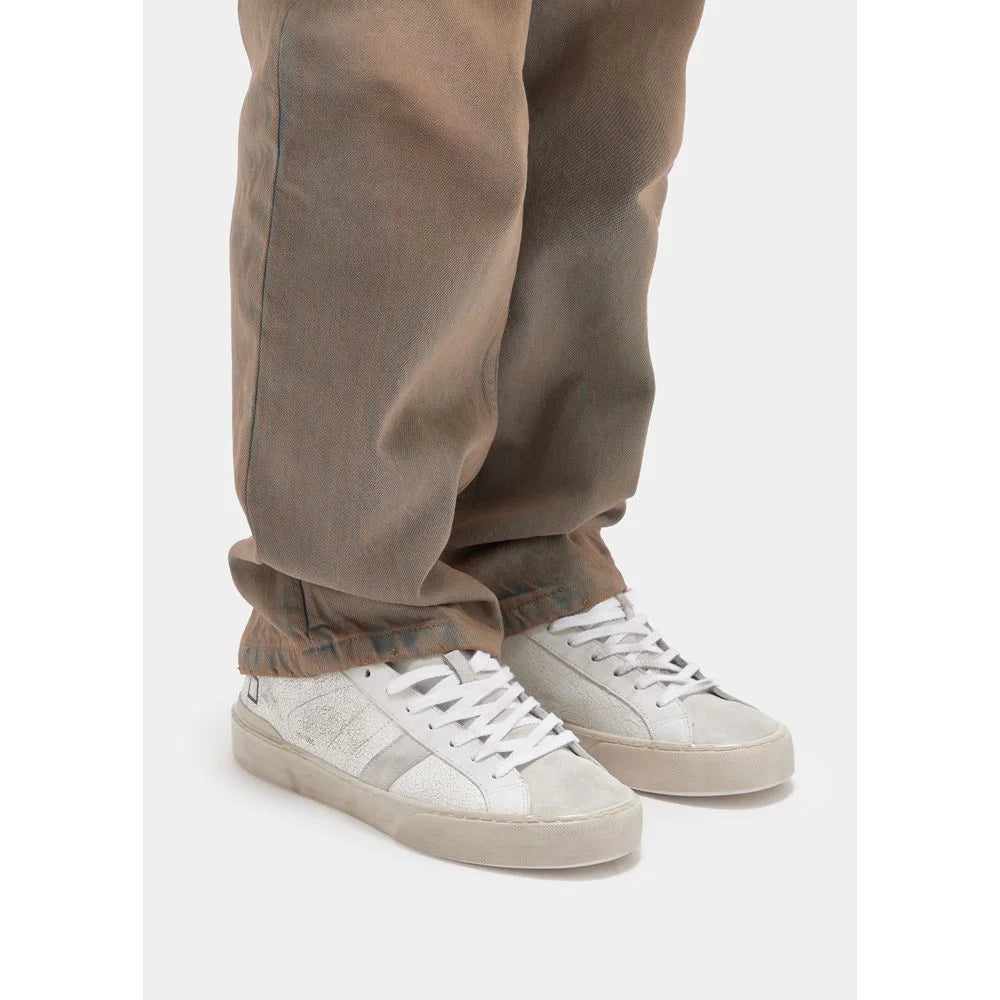 D.A.T.E White Leather Sneaker - Sneakers