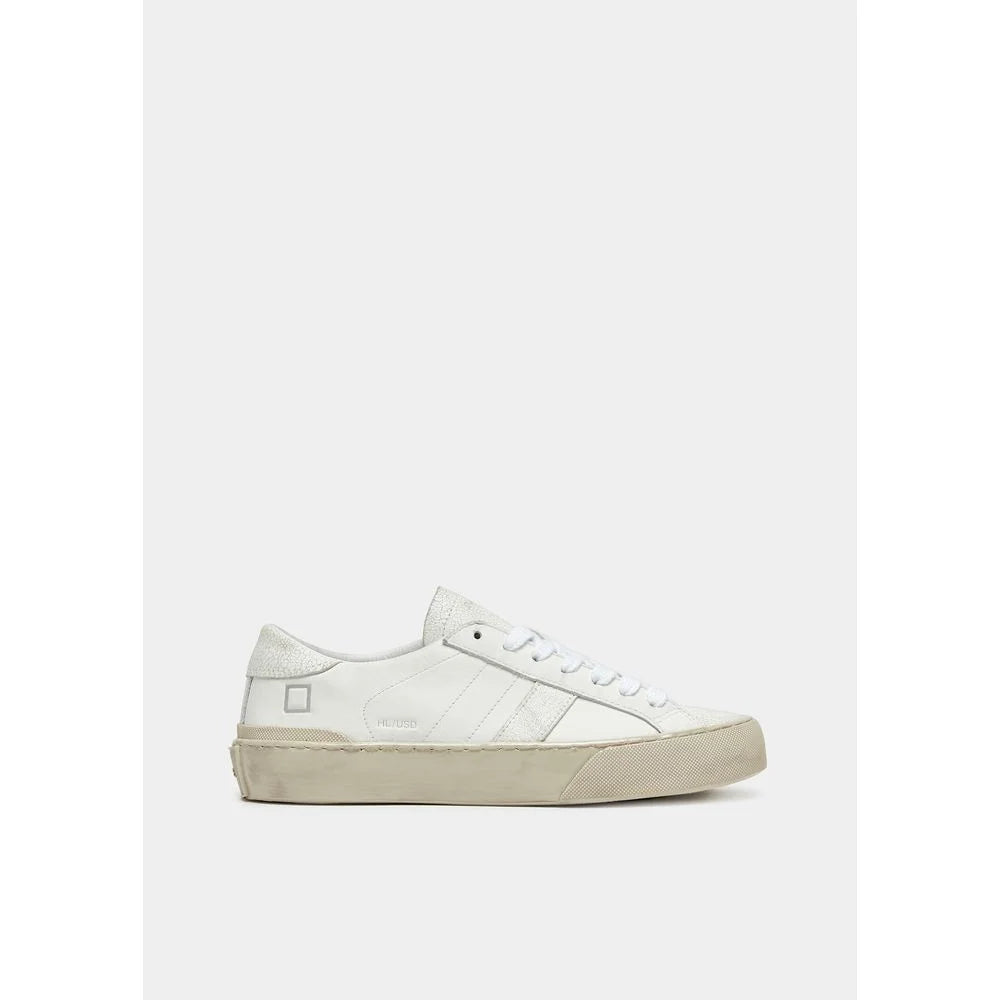 D.A.T.E White Leather Sneaker - Sneakers