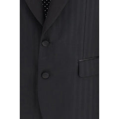 Dolce & Gabbana Black Fleece Wool Blazer - IT46 | S