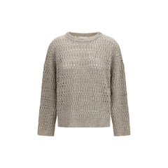 Brunello Cucinelli Beige Silk Sweatshirt