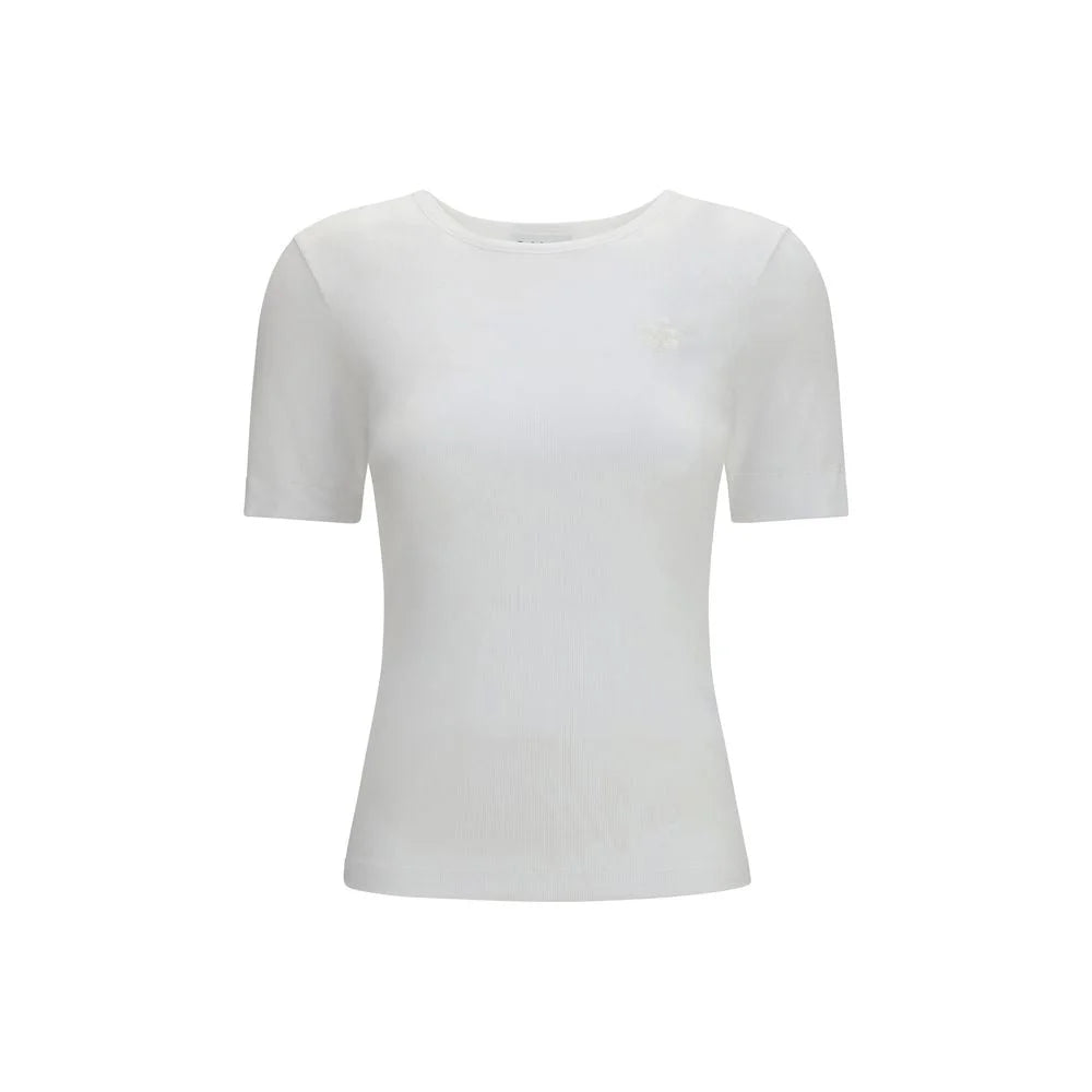 Ganni White Cotton T-Shirt