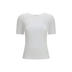 Ganni White Cotton T-Shirt