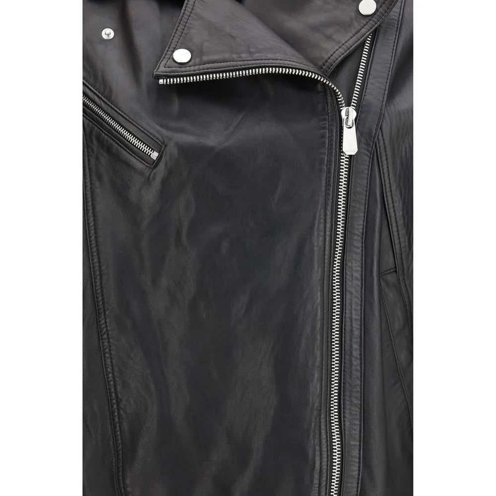 PINKO Black Leather Jacket
