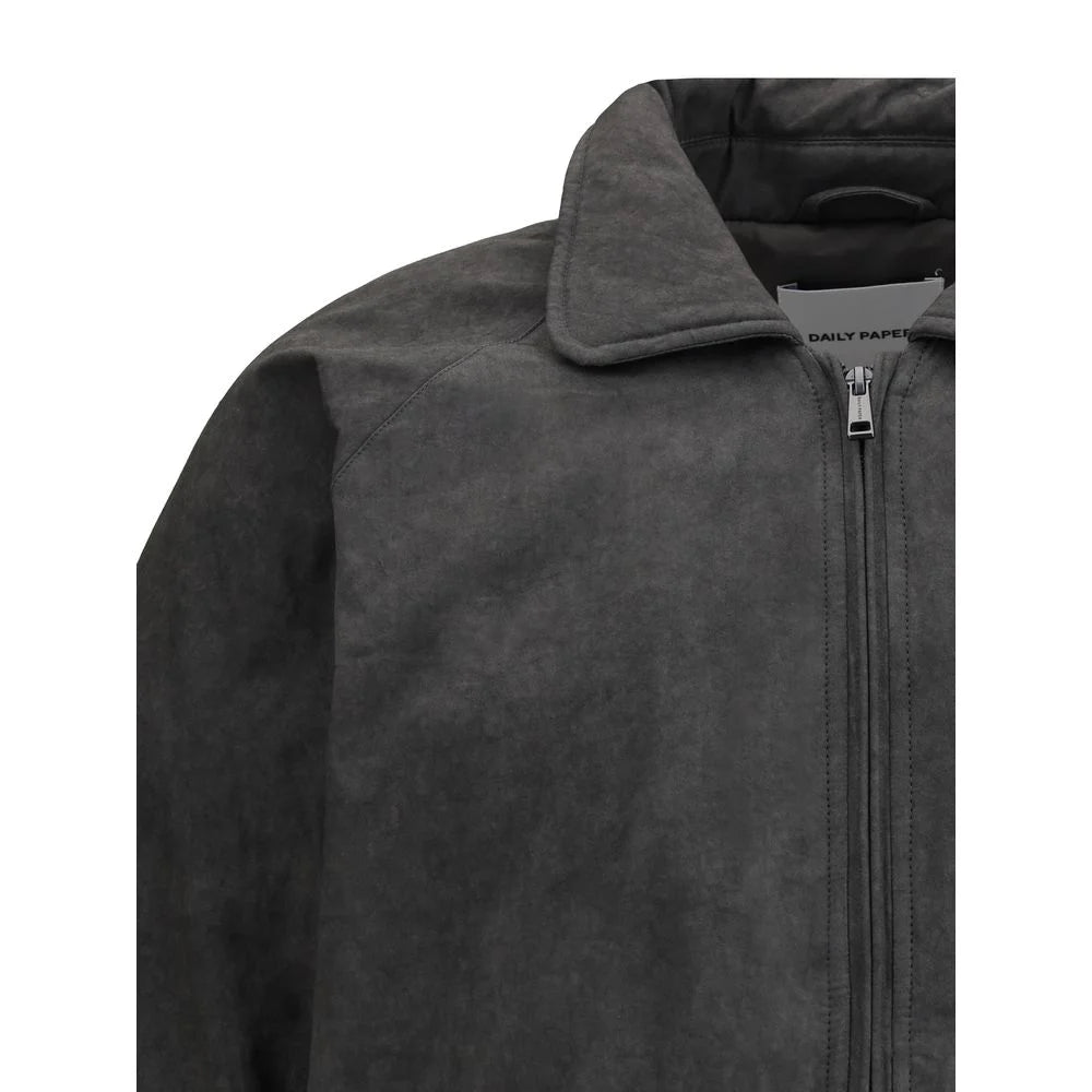 Daily Paper Gray Cotton Bomber - S - Bomber Jackets