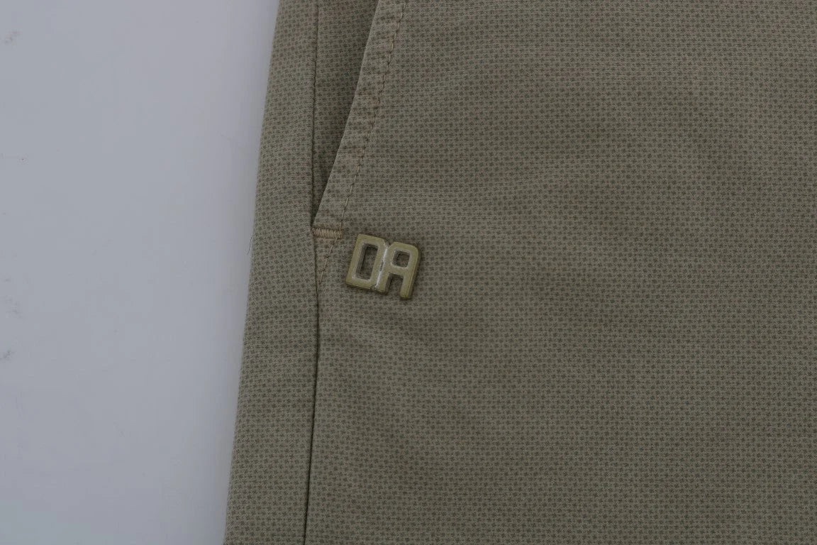 Daniele Alessandrini Beige Cotton Stretch Slim Fit Chinos - W30 - Chinos