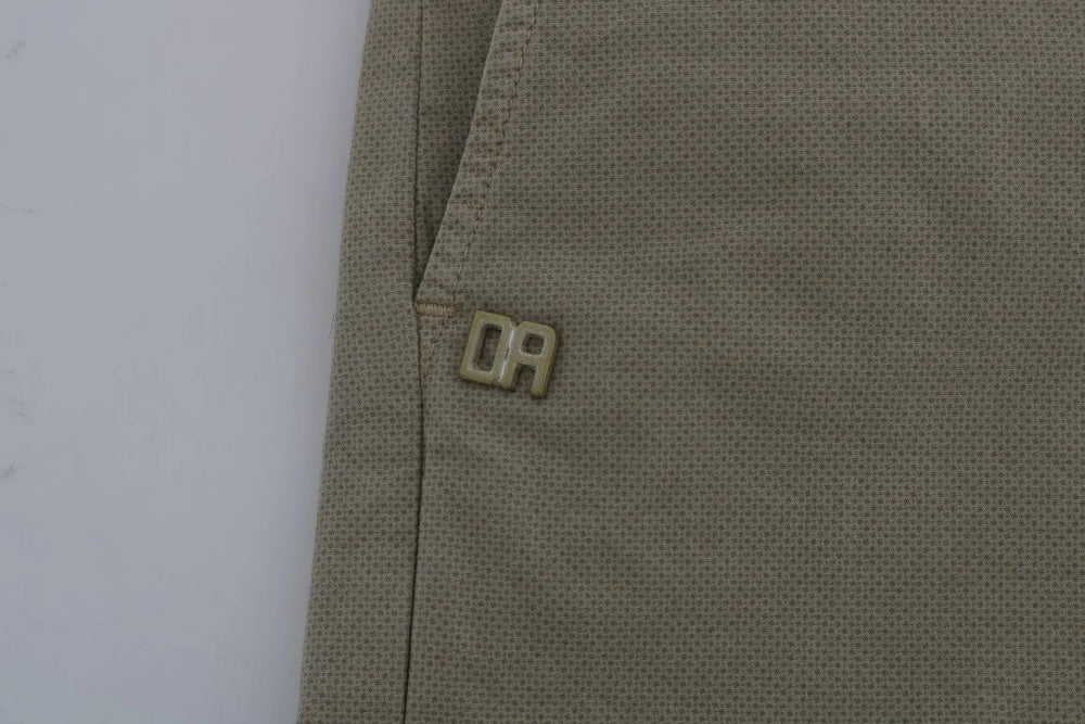 Daniele Alessandrini Beige Cotton Stretch Slim Fit Chinos - W30 - Chinos