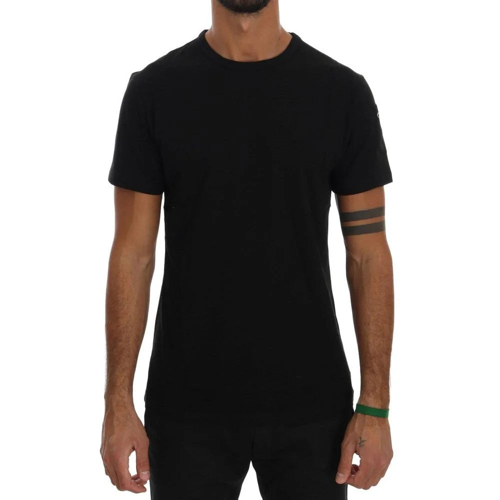 Daniele Alessandrini Black Cotton T-Shirt - S - T-Shirts