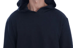 Daniele Alessandrini Black Gym Casual Hooded Cotton Sweater - Hoodies