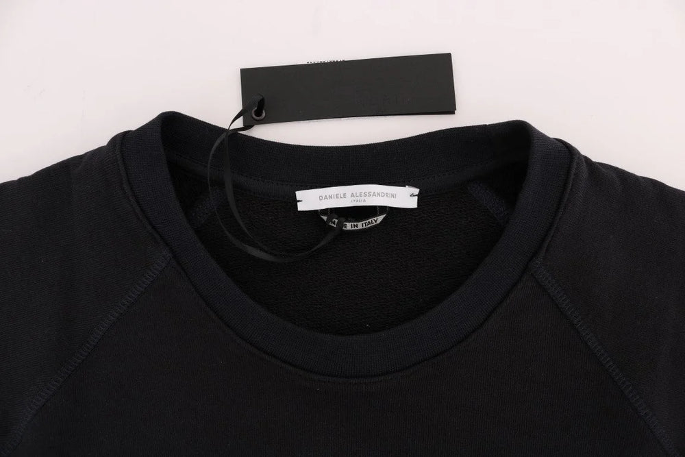 Daniele Alessandrini Blue Crewneck Cotton Sweater - Sweaters