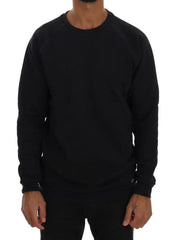 Daniele Alessandrini Blue Crewneck Cotton Sweater - Sweaters