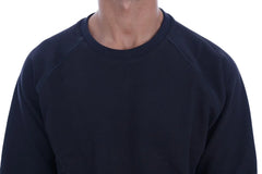 Daniele Alessandrini Blue Crewneck Cotton Sweater - Sweaters
