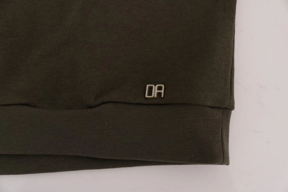 Daniele Alessandrini Green Crewneck Cotton Sweater - XL - Sweaters