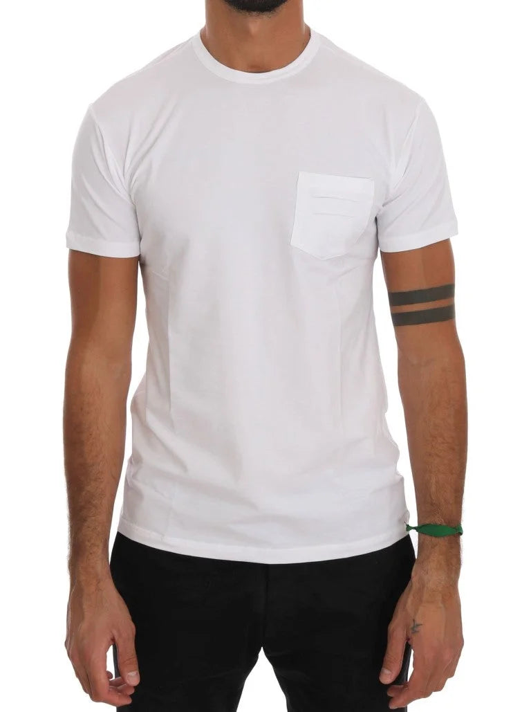 Daniele Alessandrini White Cotton Crewneck T-Shirt - XXL - T-Shirts