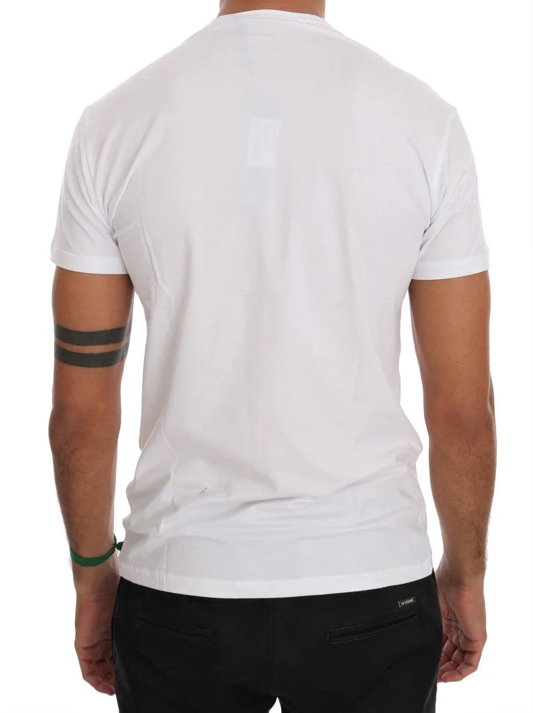 Daniele Alessandrini White Cotton Crewneck T-Shirt - XXL - T-Shirts