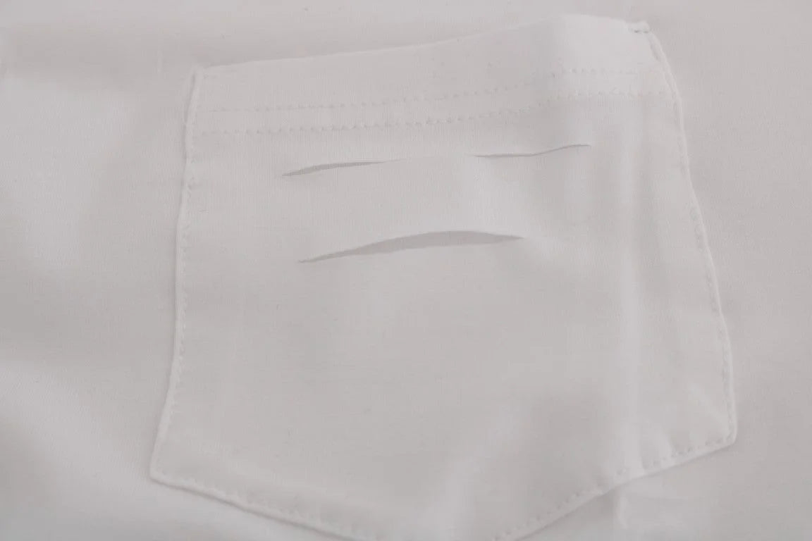 Daniele Alessandrini White Cotton Crewneck T-Shirt - XXL - T-Shirts