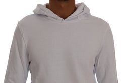 Daniele Alessandrini White Pullover Hodded Cotton Sweater - Hoodies