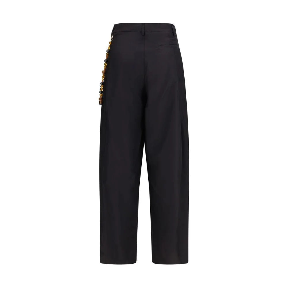 Darkpark Black Cotton Casual Pants - IT44 | L