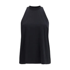 Darkpark Black Cotton Tank Tops