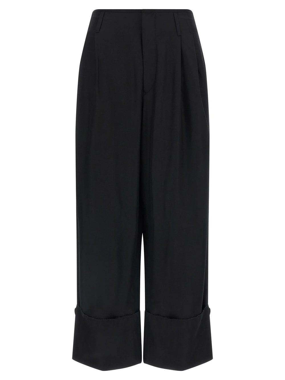 Darkpark Black Viscose Casual Pants