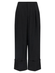 Darkpark Black Viscose Casual Pants