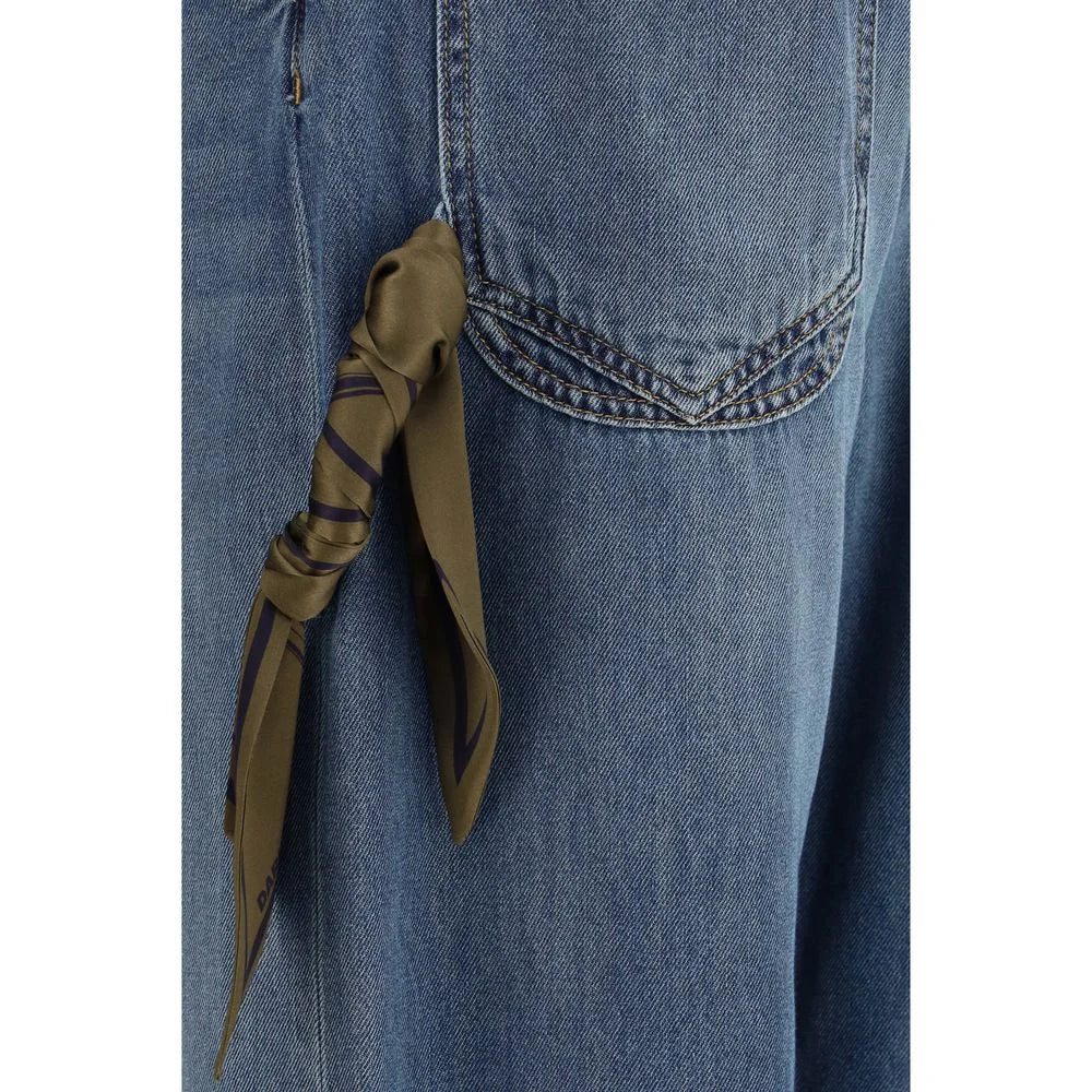 Darkpark Blue Cotton Relaxed Fit Jeans - 27