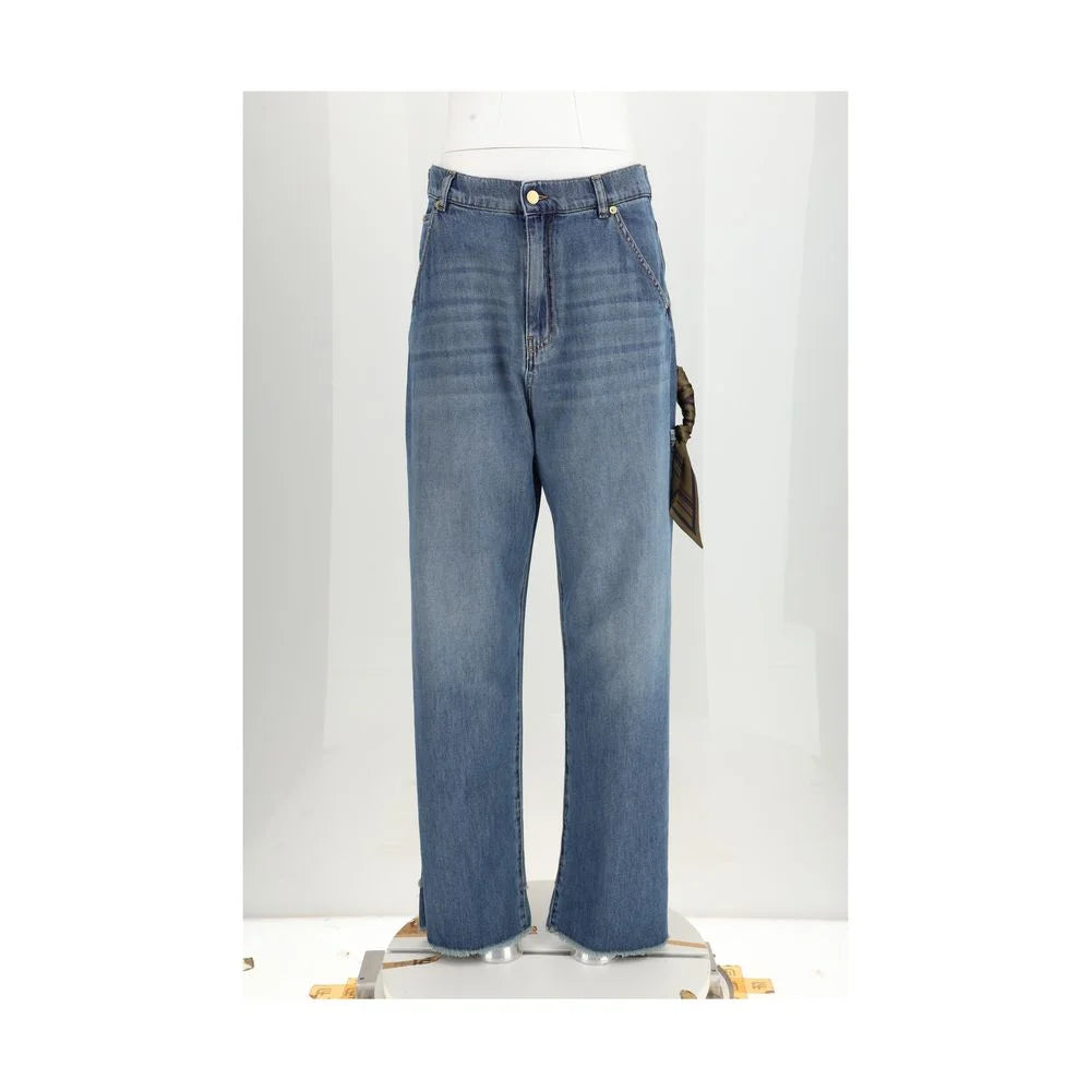 Darkpark Blue Cotton Relaxed Fit Jeans