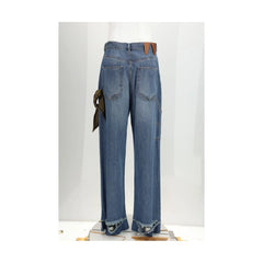 Darkpark Blue Cotton Relaxed Fit Jeans