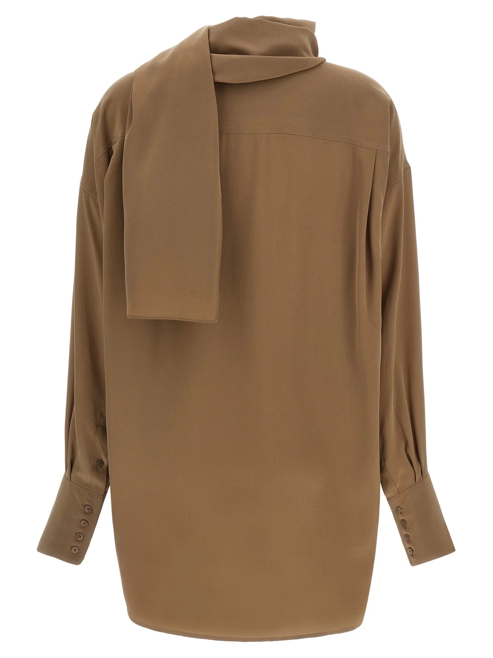 Darkpark Brown Silk Blouse