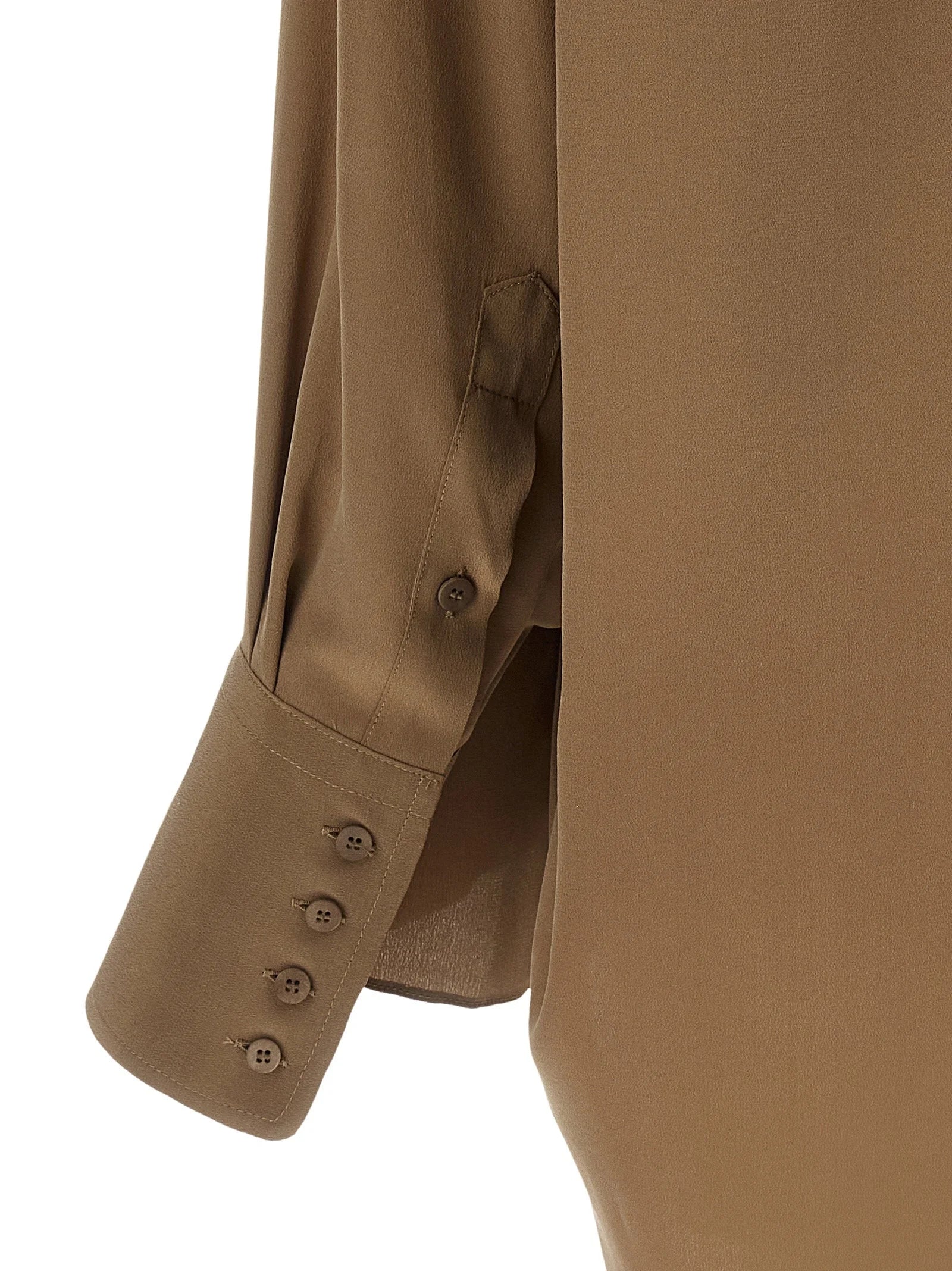 Darkpark Brown Silk Blouse