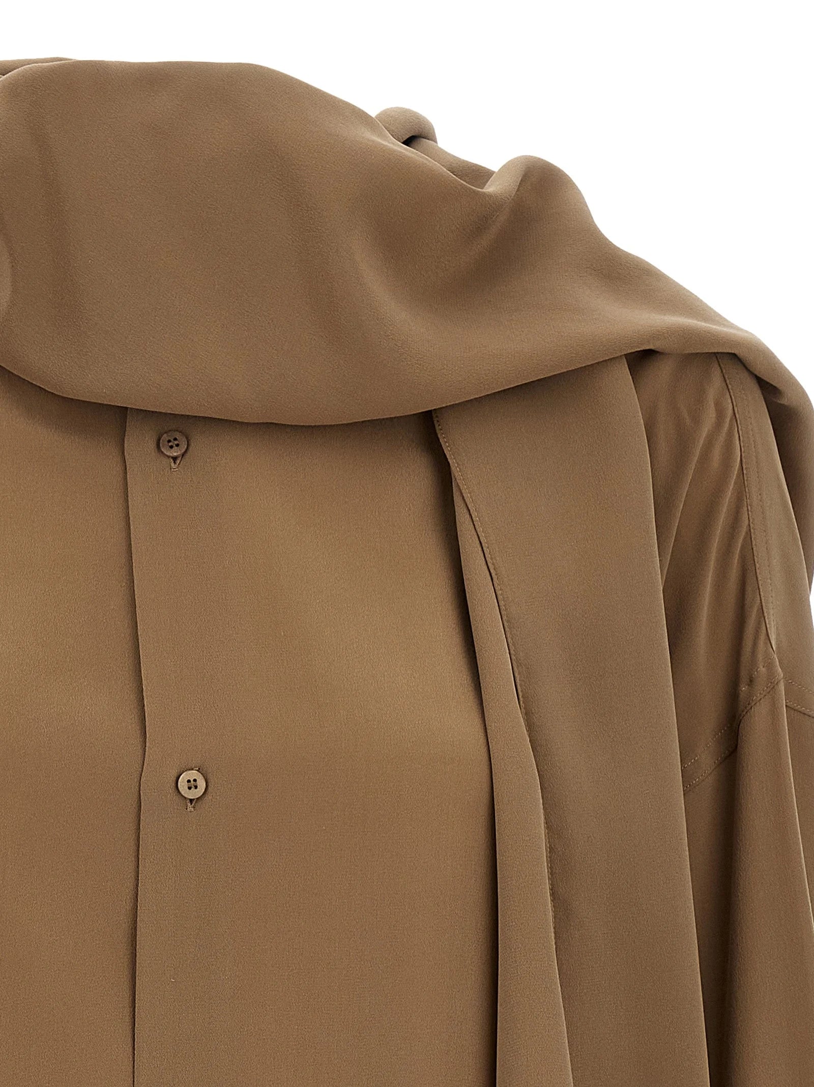 Darkpark Brown Silk Blouse