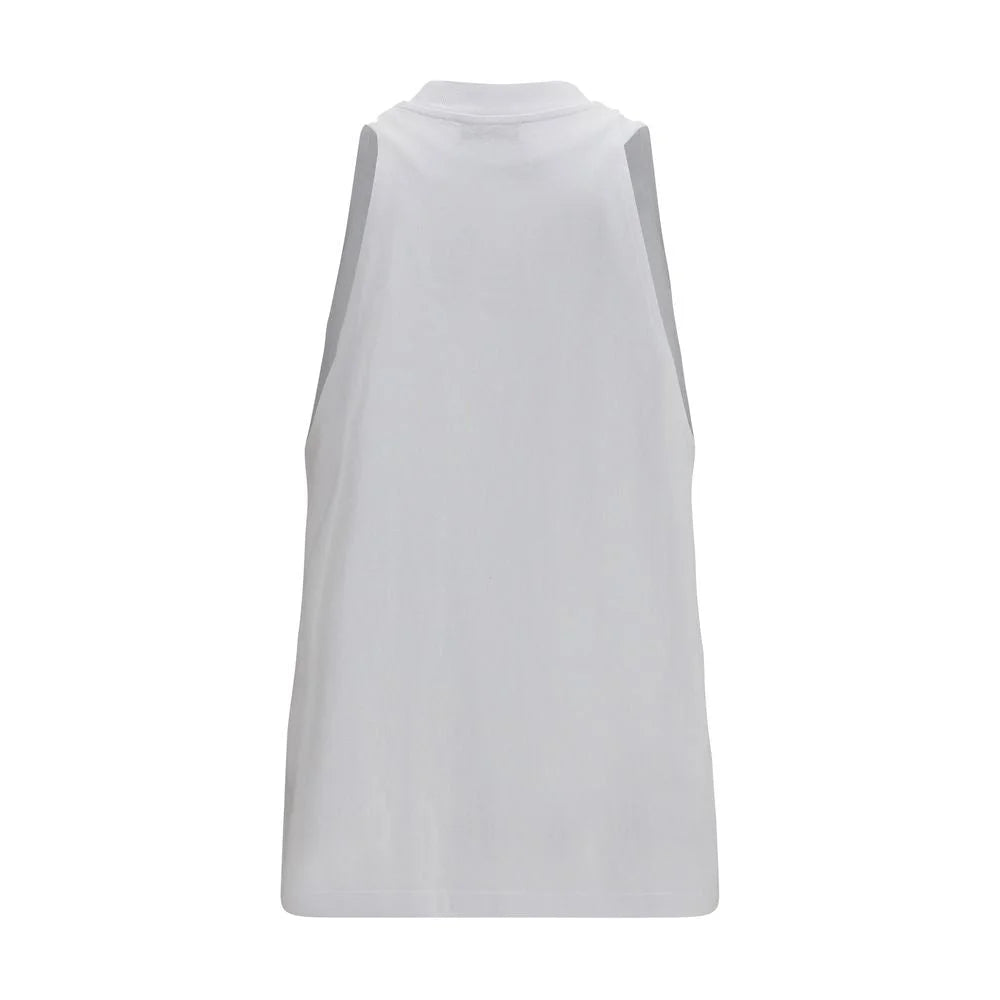 Darkpark White Cotton Tank Tops