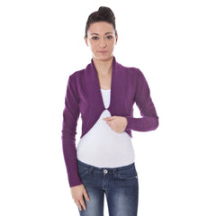 Datch Purple Wool Sweater - Cardigans
