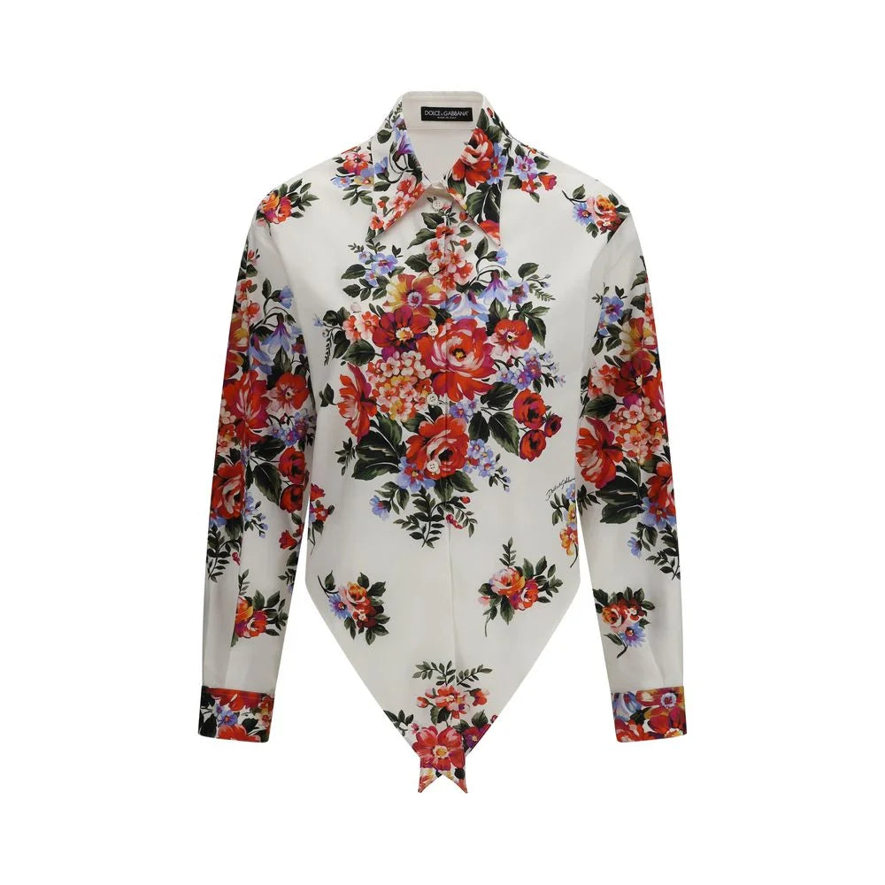 Dolce & Gabbana Multicolor Cotton Pattern Shirt - IT40 | M
