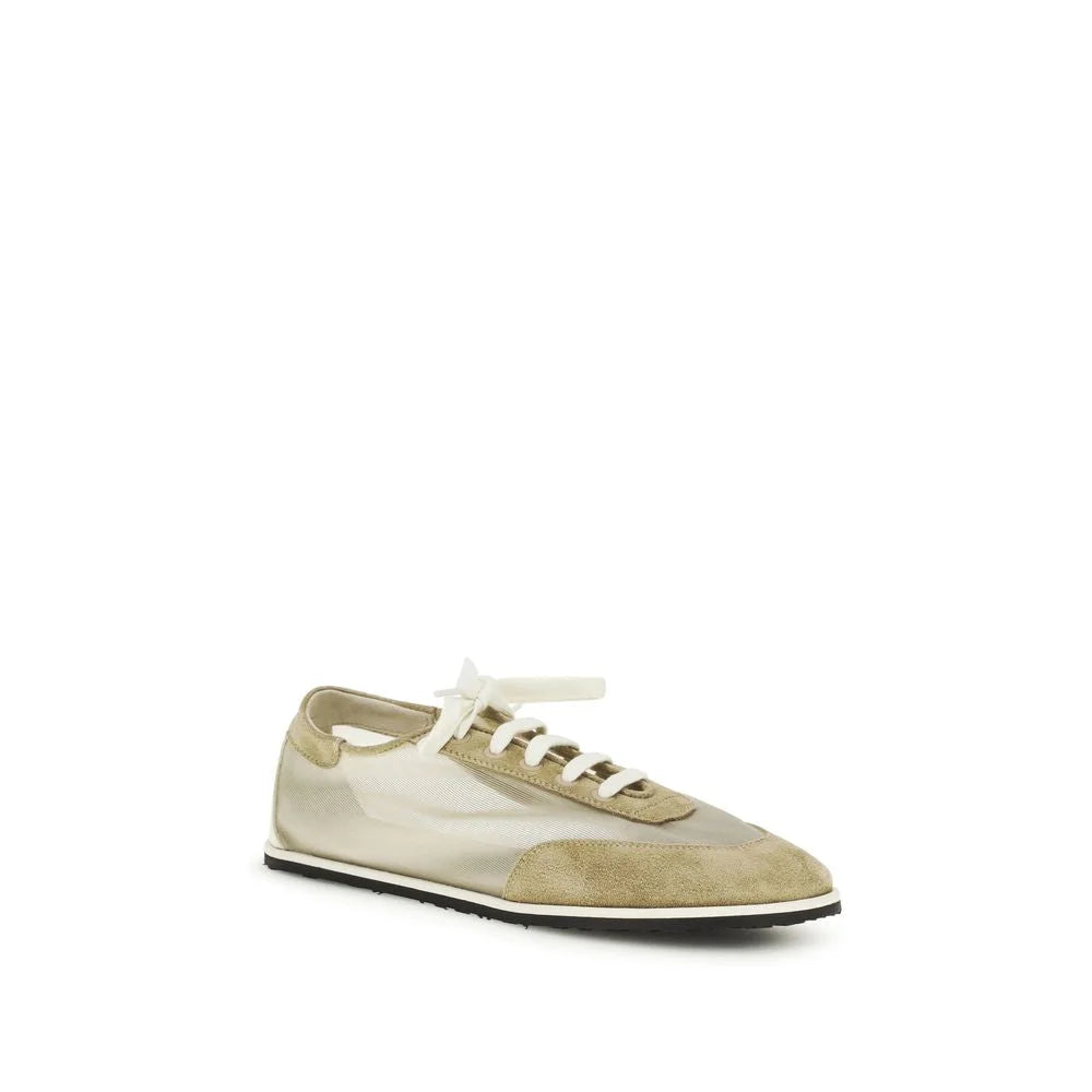 Zapatillas deportivas de piel de ternero beige Dear Frances