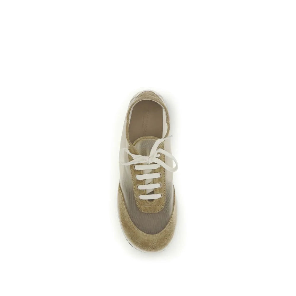 Zapatillas deportivas de piel de ternero beige Dear Frances