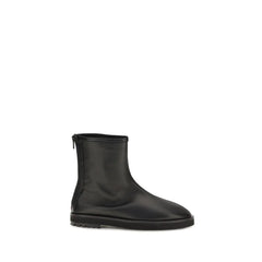 Dear Frances Black Calf Leather Bos Taurus Ankle Boots