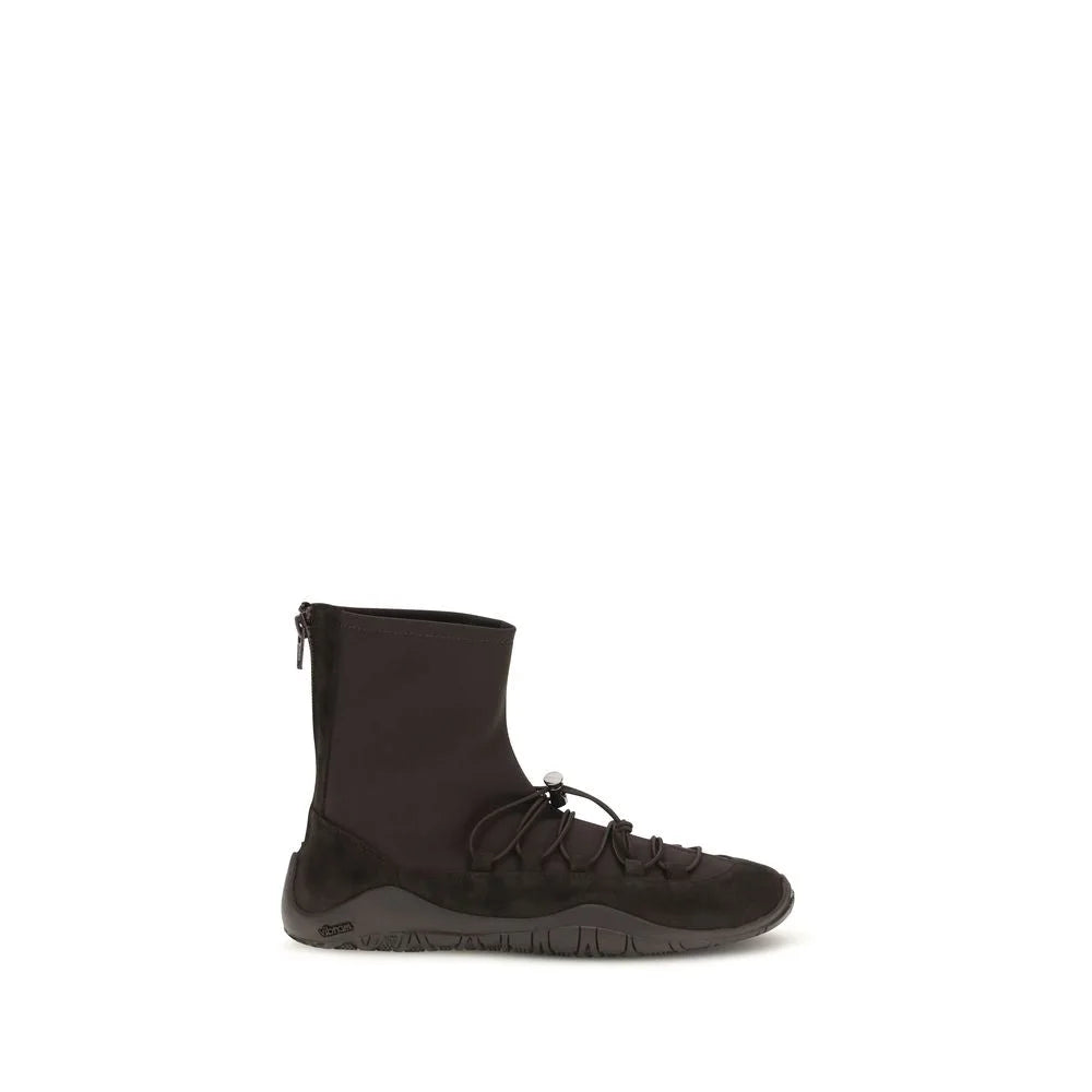 Dear Frances Black Calf Leather Bos Taurus Lace-Up Boots