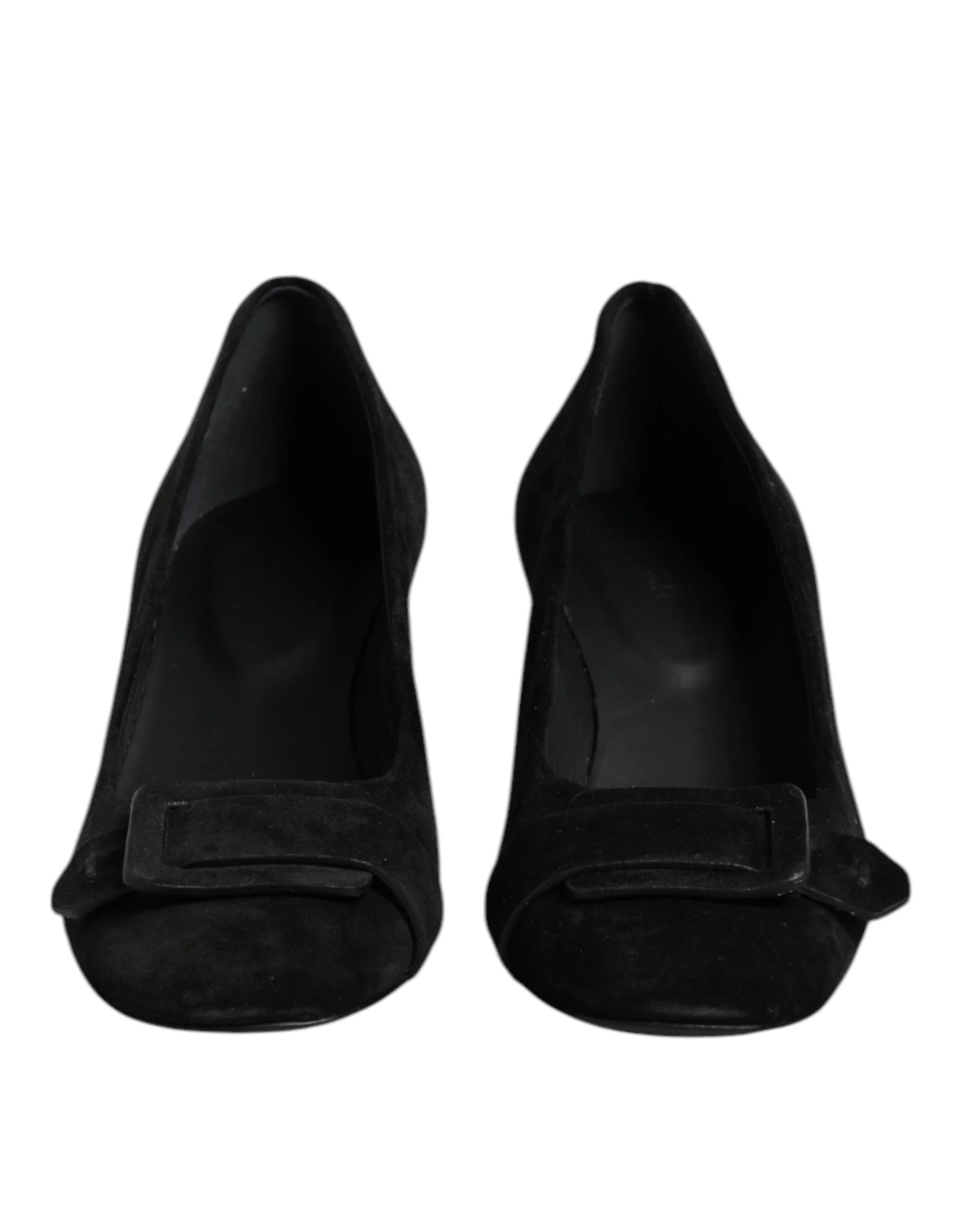 DEL CARLO Black Suede Leather Slip On High Heels Pump Shoes - EU40/US9.5 - Heels