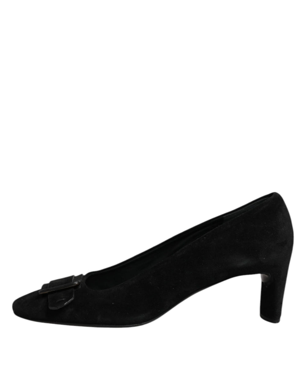 DEL CARLO Black Suede Leather Slip On High Heels Pump Shoes - EU40/US9.5 - Heels
